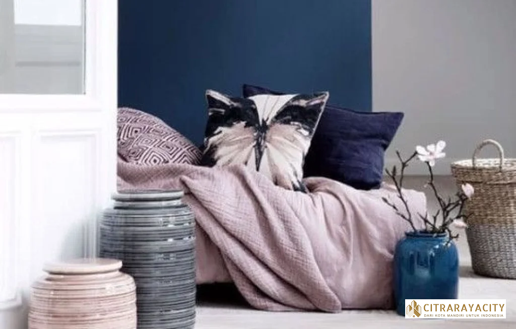 cat rumah abu abu biru