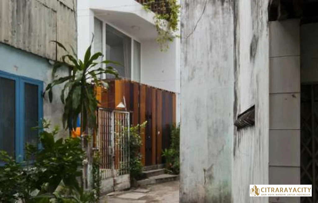 desain rumah kecil di gang