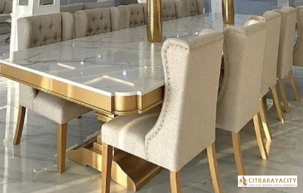 meja makan untuk interior
