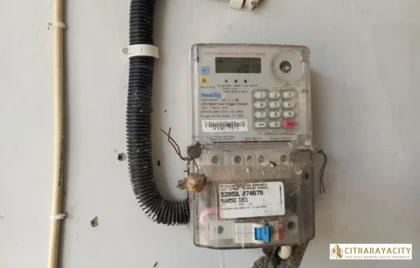 posisi meteran listrik tinggi