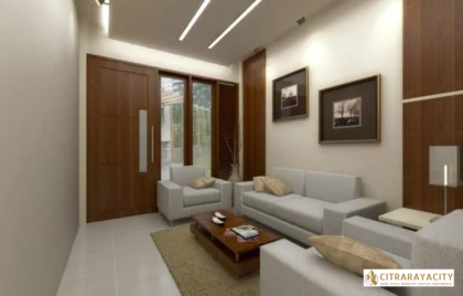 rumah minimalis putih coklat