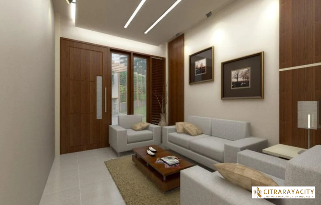 rumah minimalis putih coklat