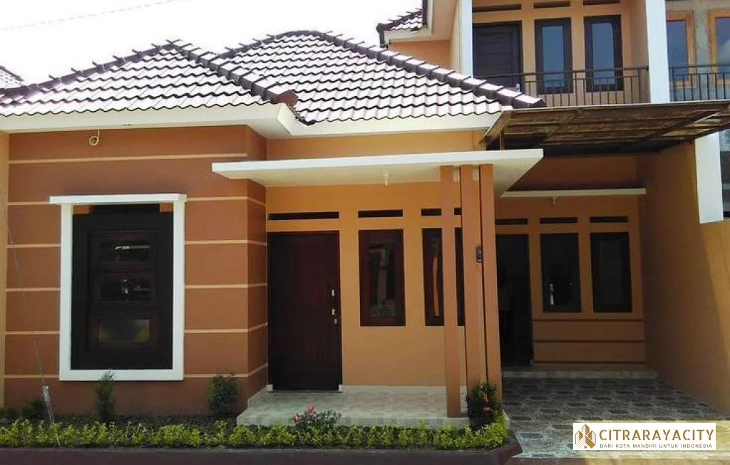 rumah modern minimalis cokelat